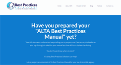 Desktop Screenshot of bestpracticesmanuals.com