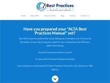Tablet Screenshot of bestpracticesmanuals.com